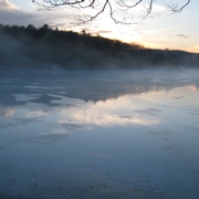 Foggy Frozen Lake